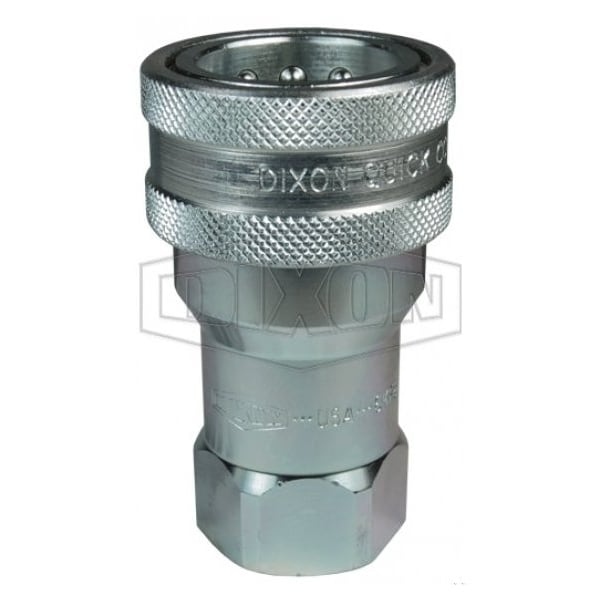 DQC K Interchange Female Coupler, 9/16-18 Nominal, Female O-Ring Boss End Style, Steel